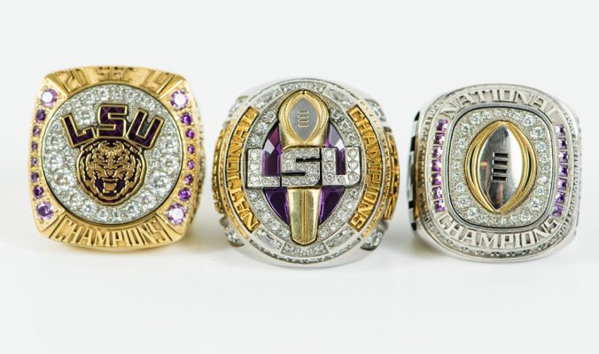 LSU Tigers 2019-2020 Championship Full 3 Rings Set