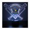 Milwaukee Brewers Baseball Sports Fan Lamp, Light Up, Custom Night Light, Free Personalization, 16 Color Option