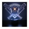 Houston Astros LED Baseball Sports Fan Lamp, Light Up, Custom Night Light, Free Personalization, 16 Color Option