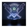 Seattle Mariners LED Baseball Sports Fan Lamp, Light Up, Custom Night Light, Free Personalization, 16 Color Option