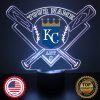Kansas City Royals Baseball Sports Fan Lamp, Light Up, Custom Night Light, Free Personalization, 16 Color Option