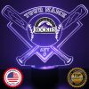 Colorado Rockies LED Baseball Sports Fan Lamp, Light Up, Custom Night Light, Free Personalization, 16 Color Option