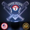 Texas Rangers LED Baseball Sports Fan Lamp, Light Up, Custom Night Light, Free Personalization, 16 Color Option