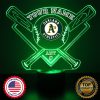 Oakland Athletics Baseball Sports Fan Lamp, Light Up, Custom Night Light, Free Personalization, 16 Color Option