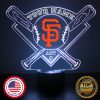 San Francisco Giants Baseball Sports Fan Lamp, Light Up, Custom Night Light, Free Personalization, 16 Color Option